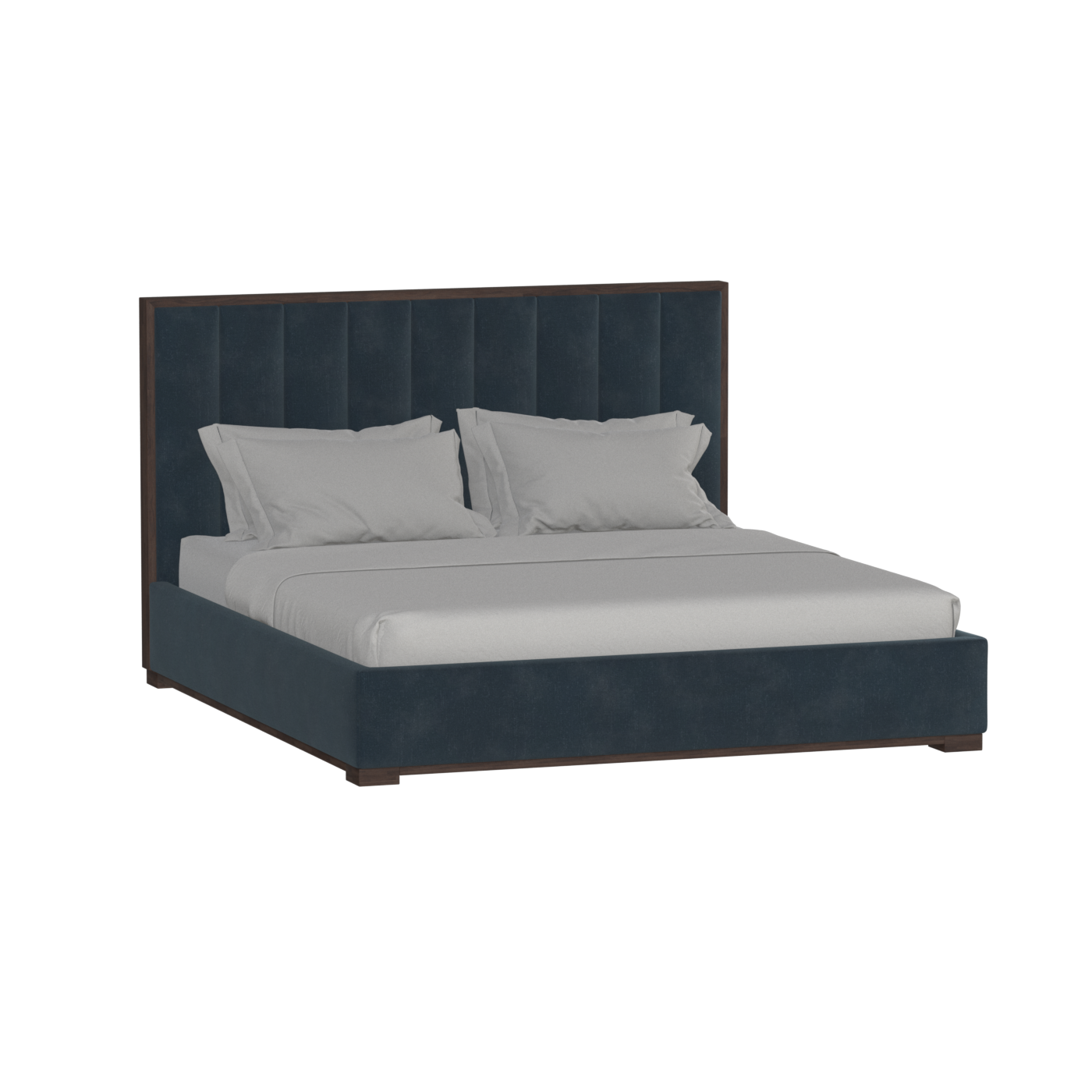 Ava Bed with Framed Vertical Headboard Panels