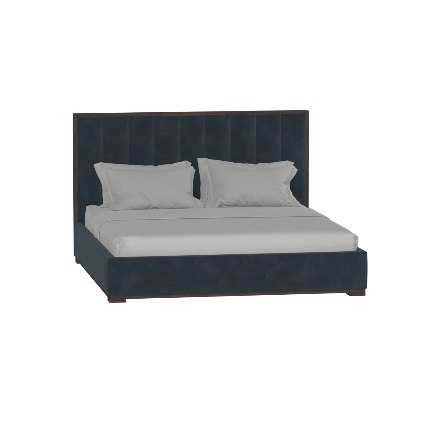 Ava Bed with Framed Vertical Headboard Panels