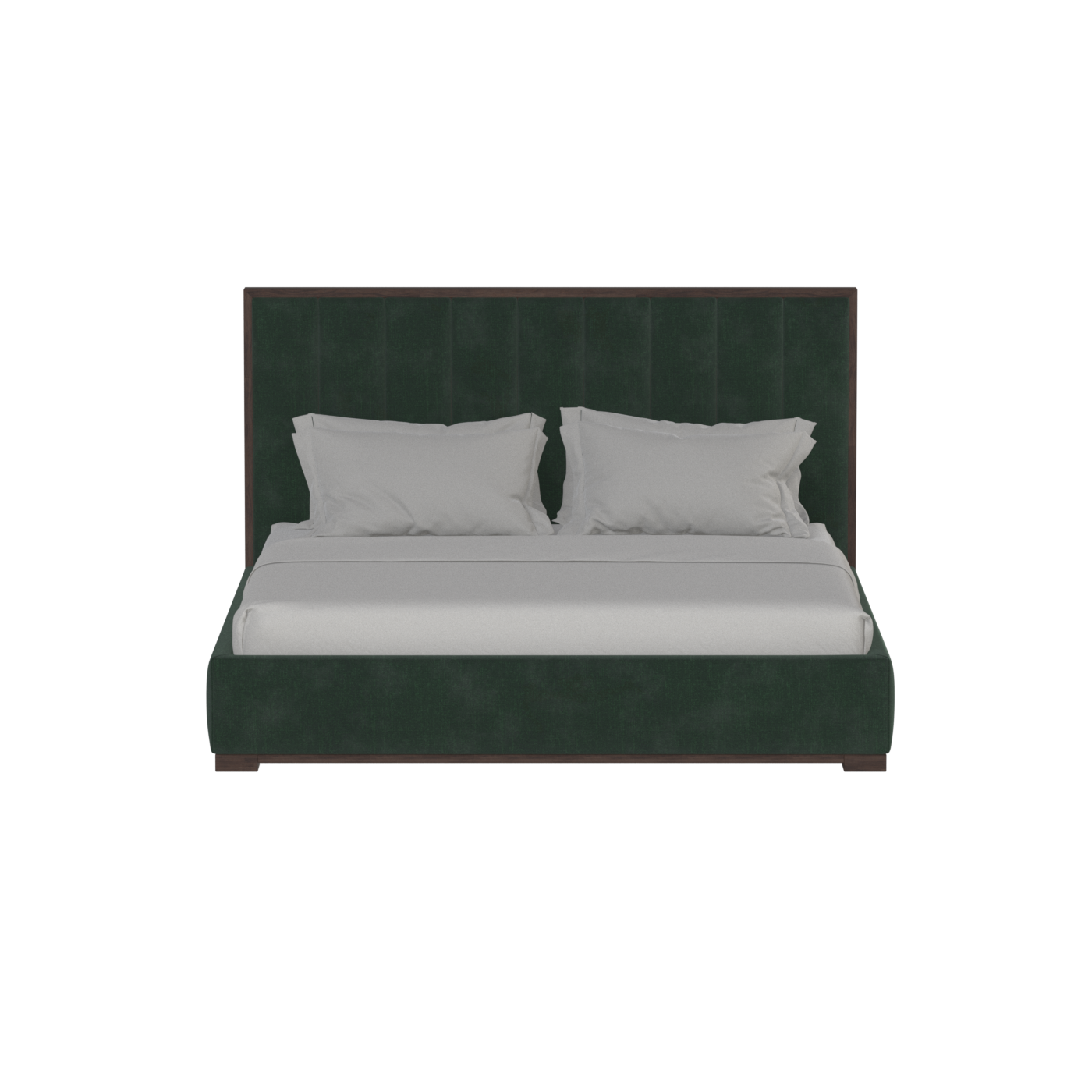 Ava Bed with Framed Vertical Headboard Panels
