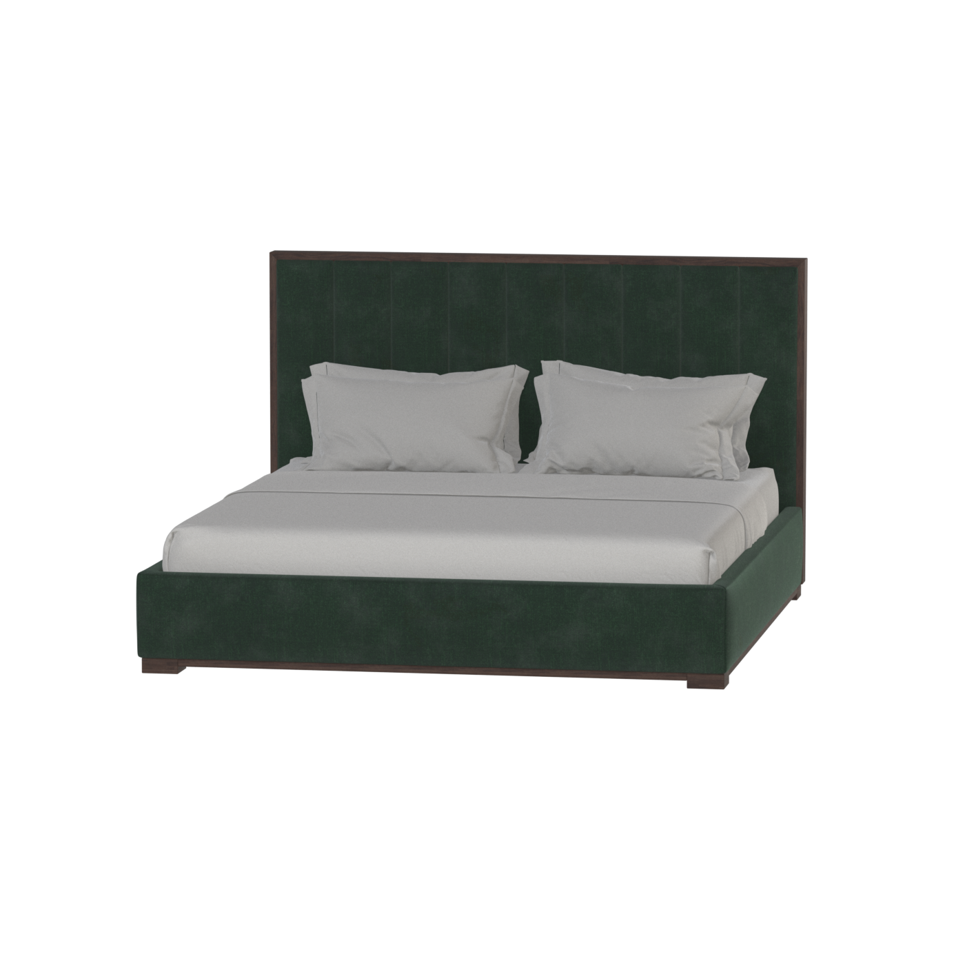 Ava Bed with Framed Vertical Headboard Panels