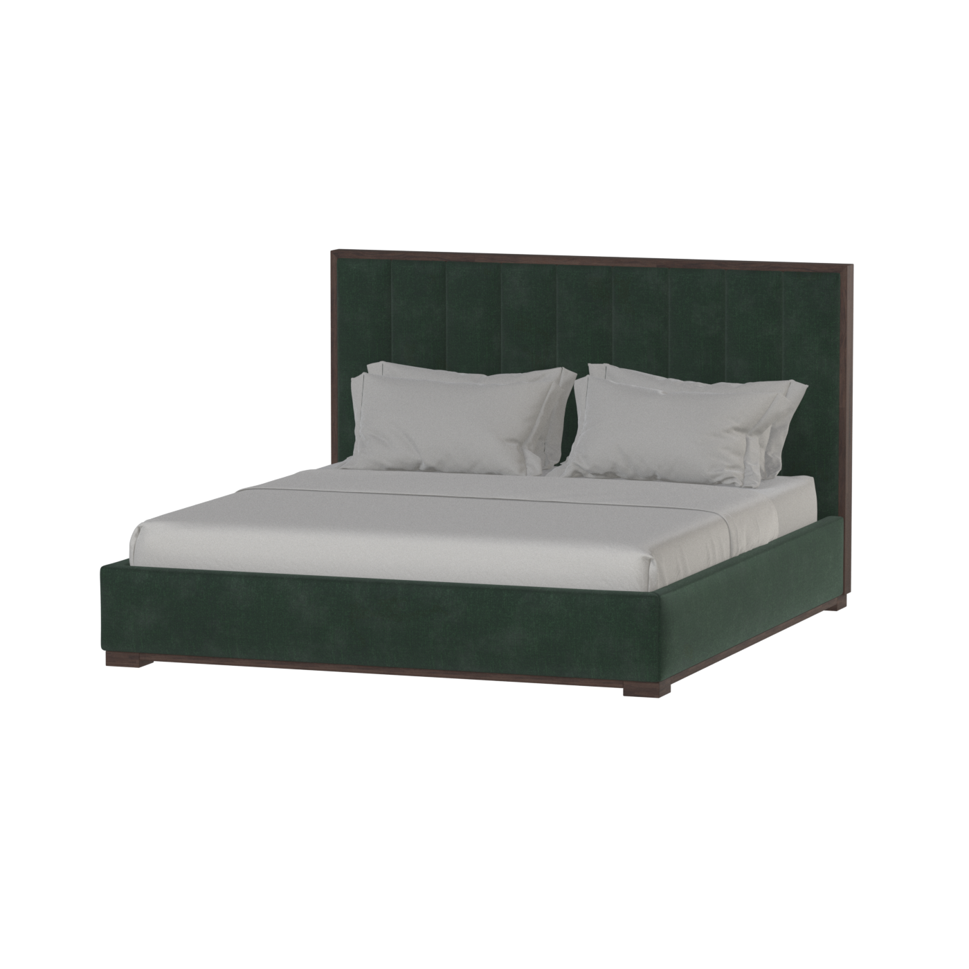 Ava Bed with Framed Vertical Headboard Panels