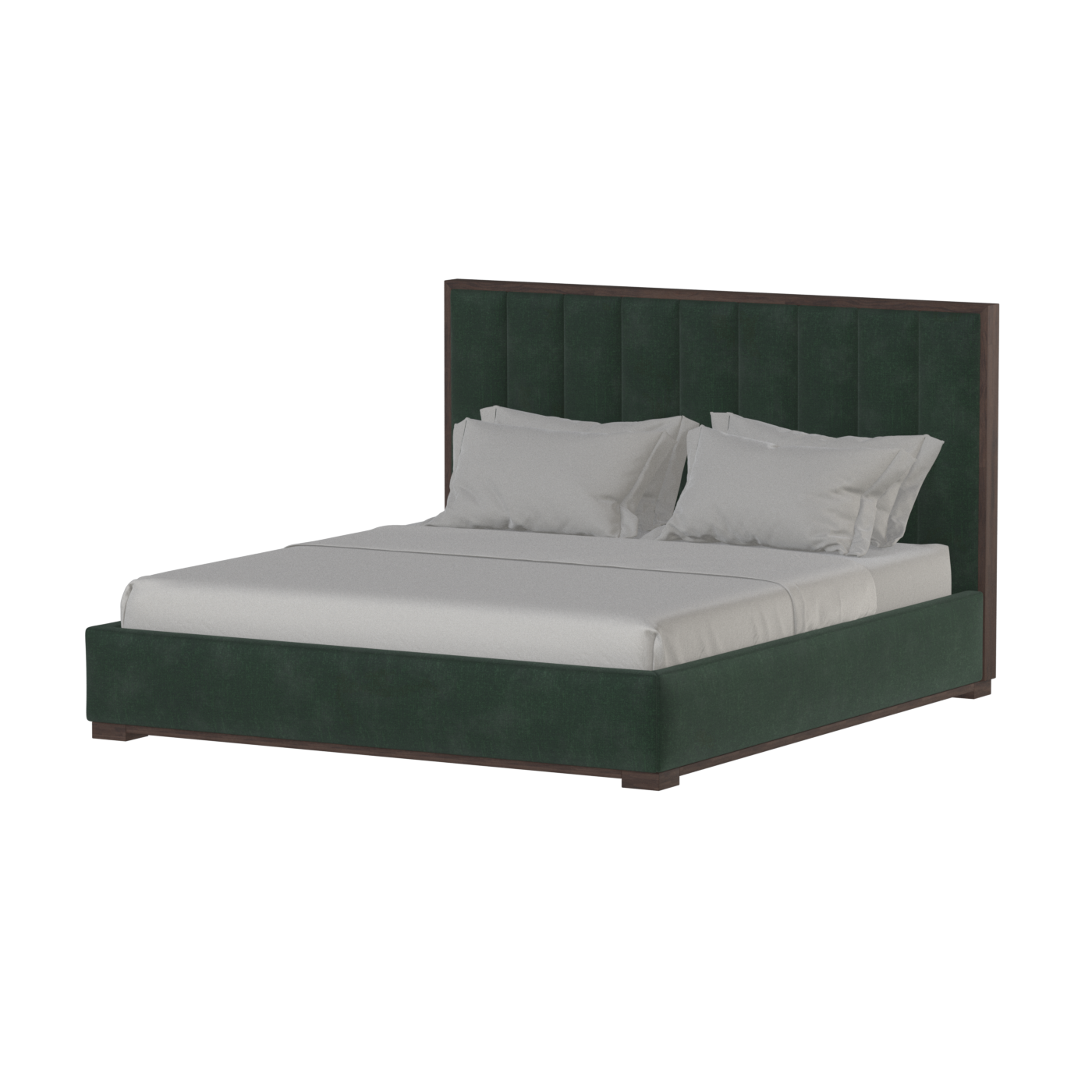 Ava Bed with Framed Vertical Headboard Panels