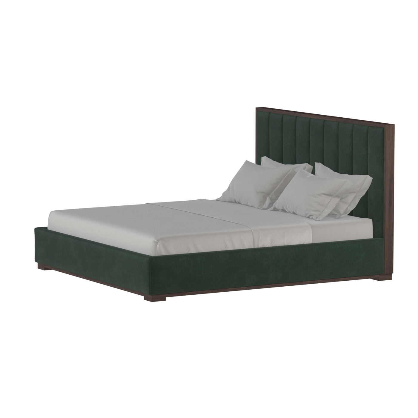 Ava Bed with Framed Vertical Headboard Panels
