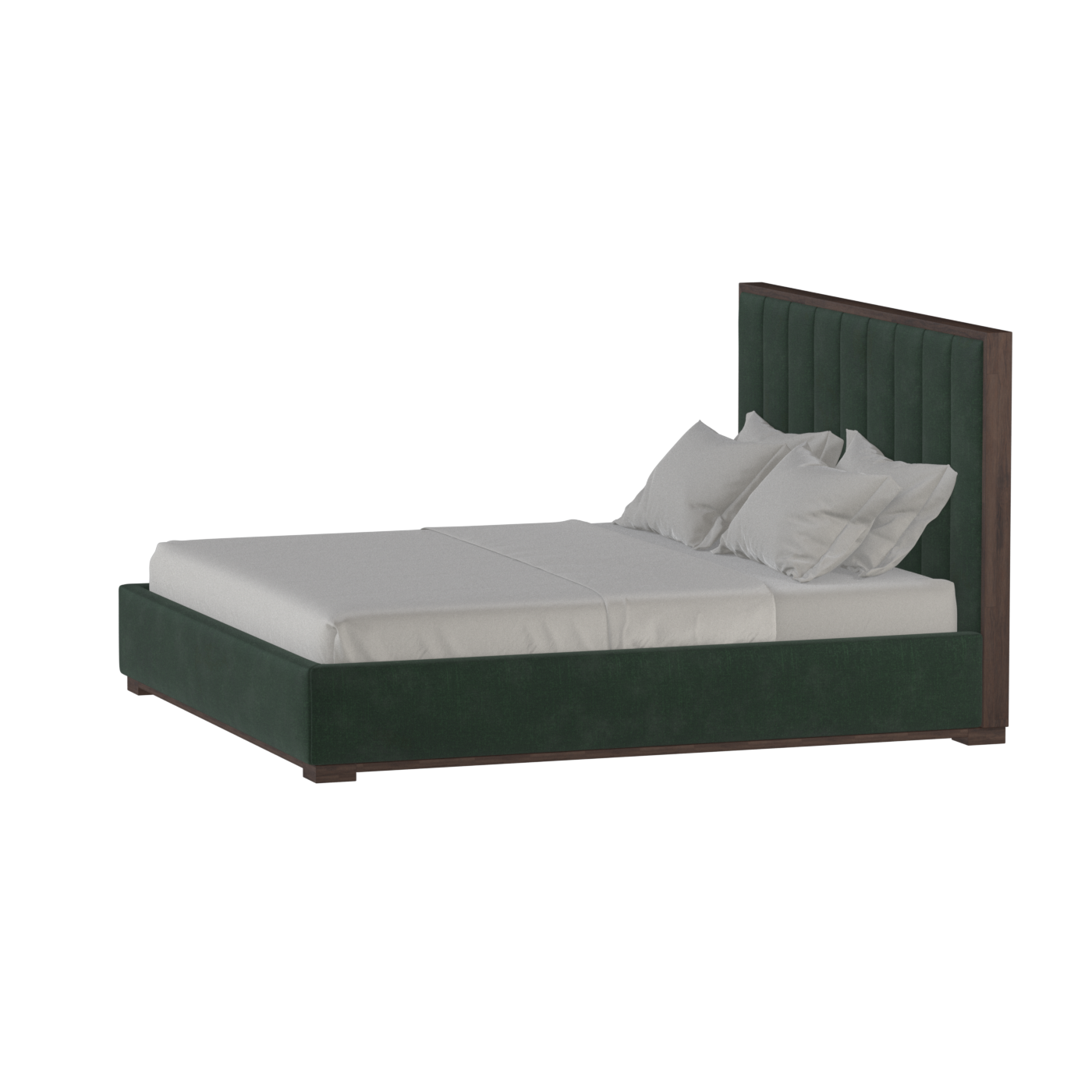 Ava Bed with Framed Vertical Headboard Panels