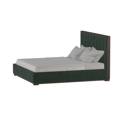 Ava Bed with Framed Vertical Headboard Panels