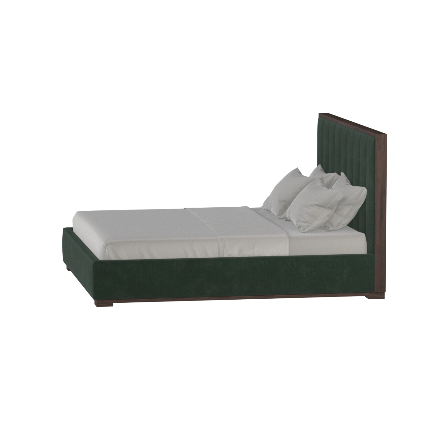 Ava Bed with Framed Vertical Headboard Panels