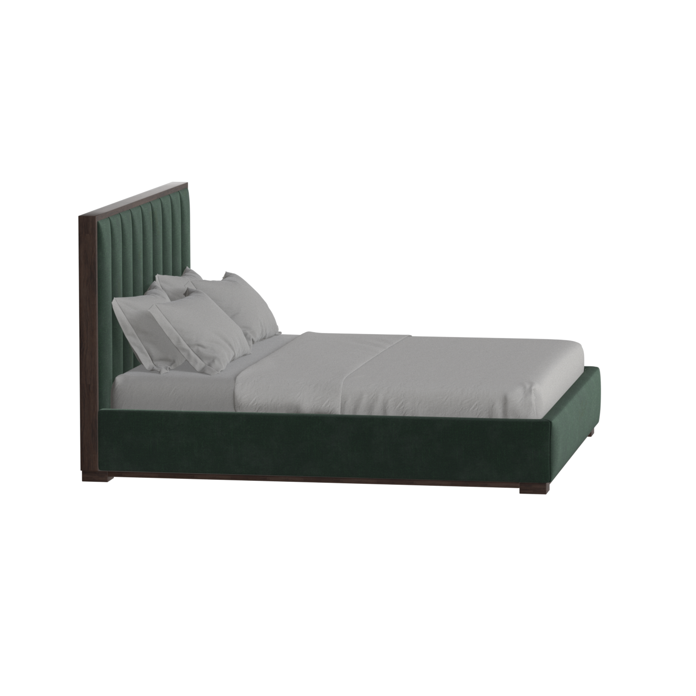 Ava Bed with Framed Vertical Headboard Panels