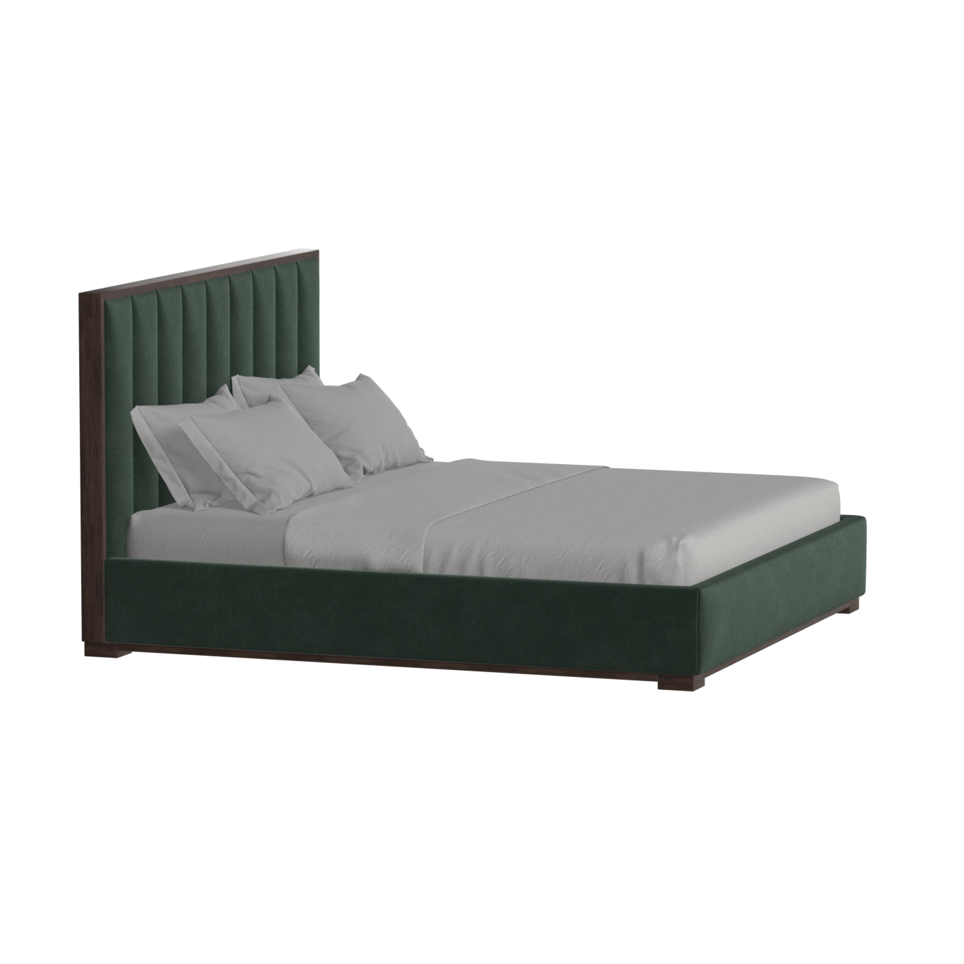 Ava Bed with Framed Vertical Headboard Panels