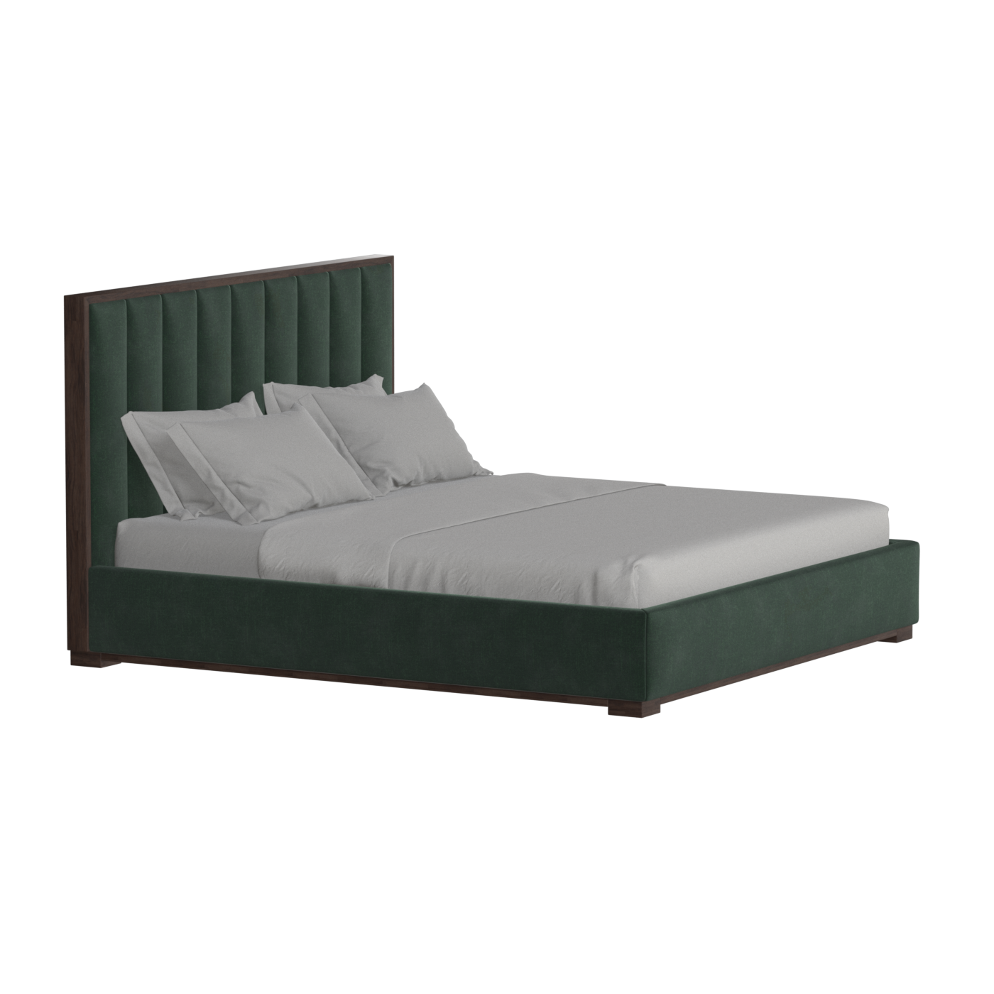 Ava Bed with Framed Vertical Headboard Panels