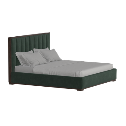 Ava Bed with Framed Vertical Headboard Panels