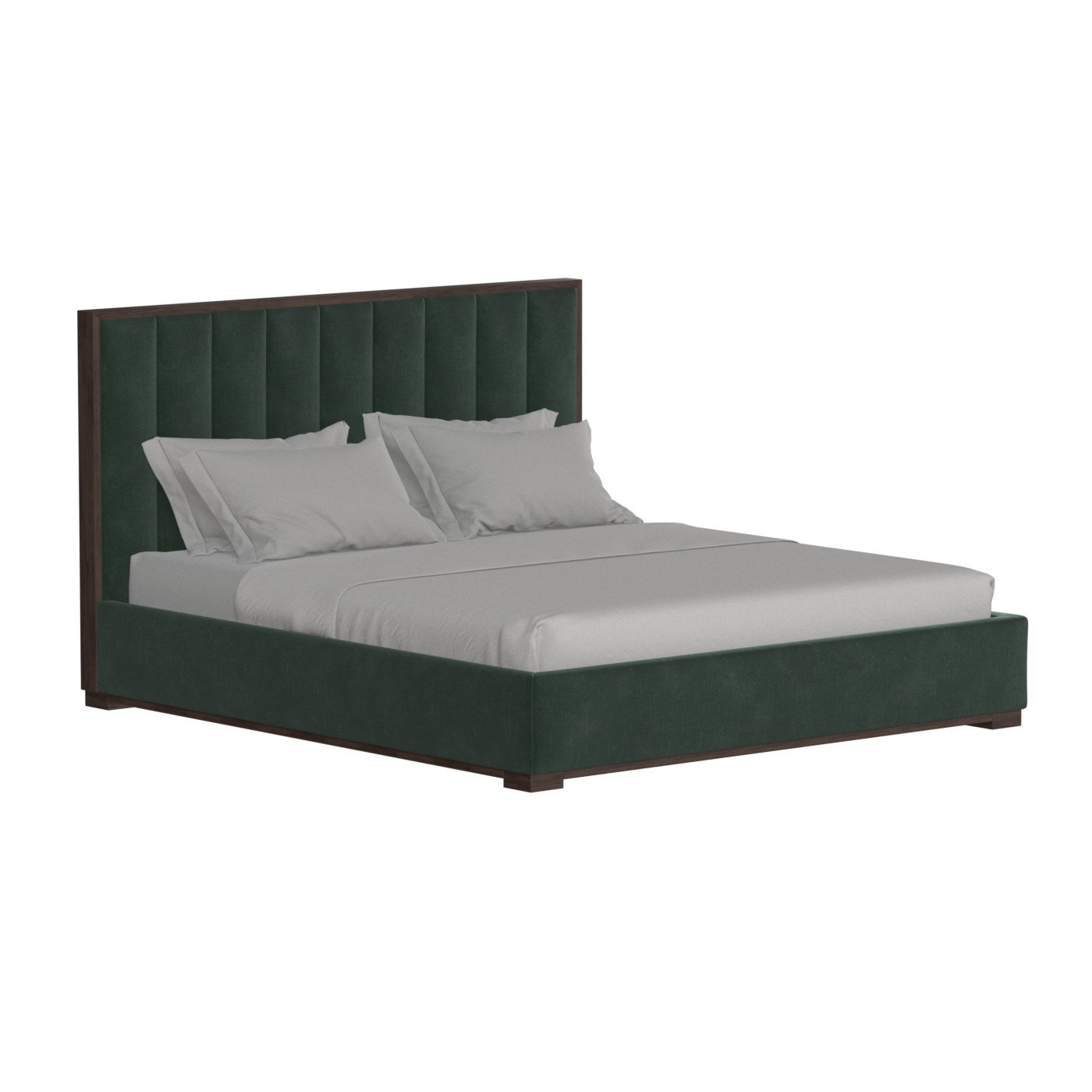 Ava Bed with Framed Vertical Headboard Panels