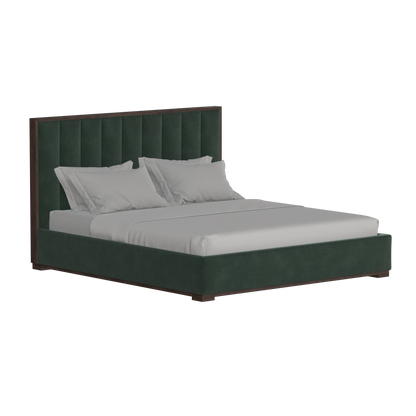 Ava Bed with Framed Vertical Headboard Panels