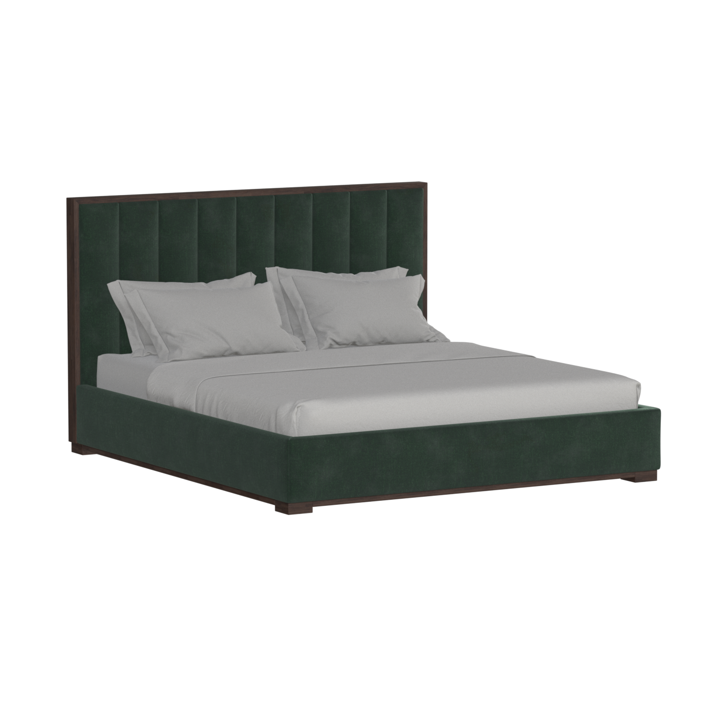 Ava Bed with Framed Vertical Headboard Panels