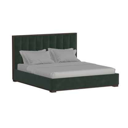 Ava Bed with Framed Vertical Headboard Panels