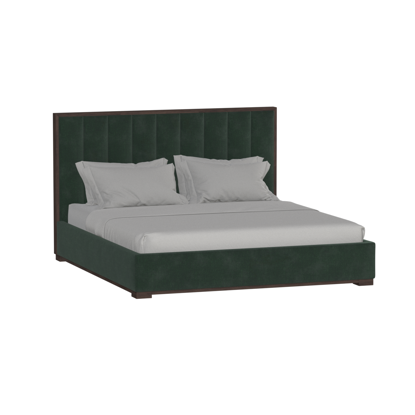 Ava Bed with Framed Vertical Headboard Panels