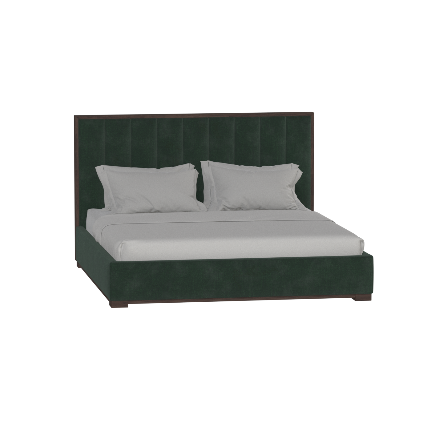 Ava Bed with Framed Vertical Headboard Panels