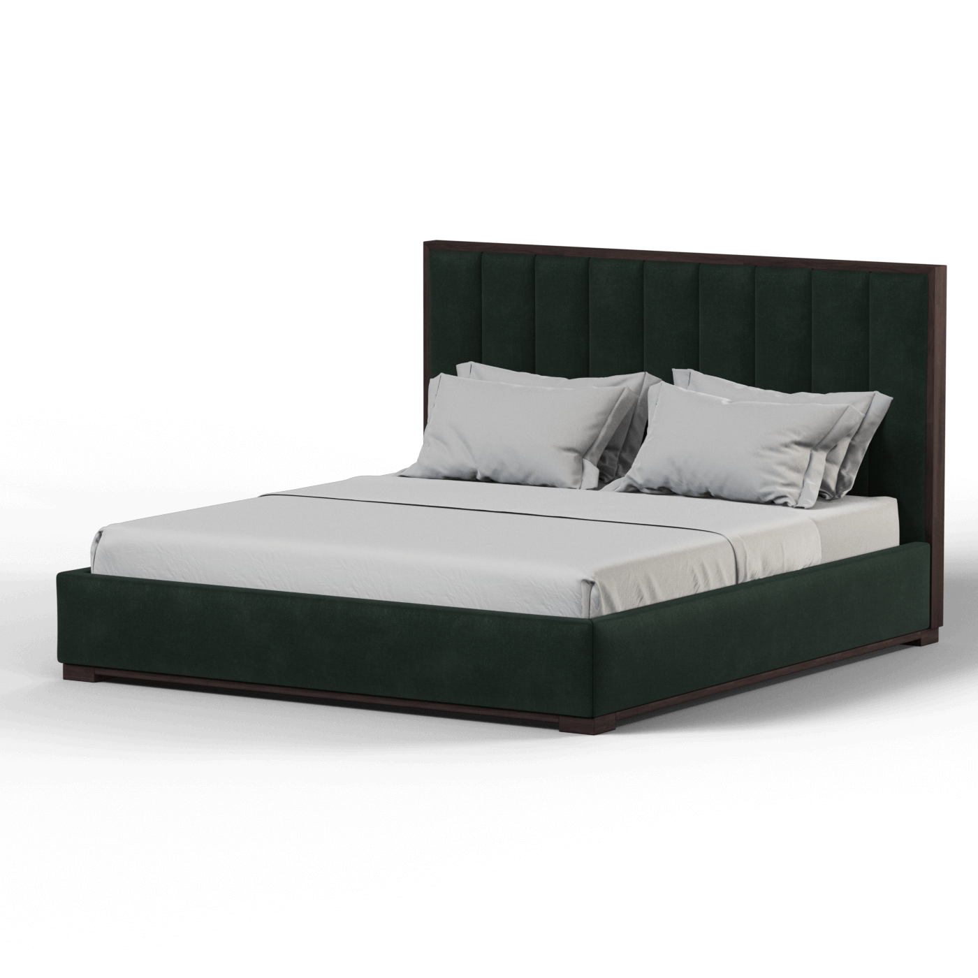 Ava Bed with Framed Vertical Headboard Panels