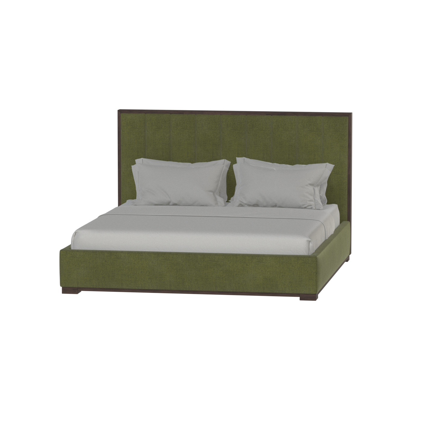 Ava Bed with Framed Vertical Headboard Panels