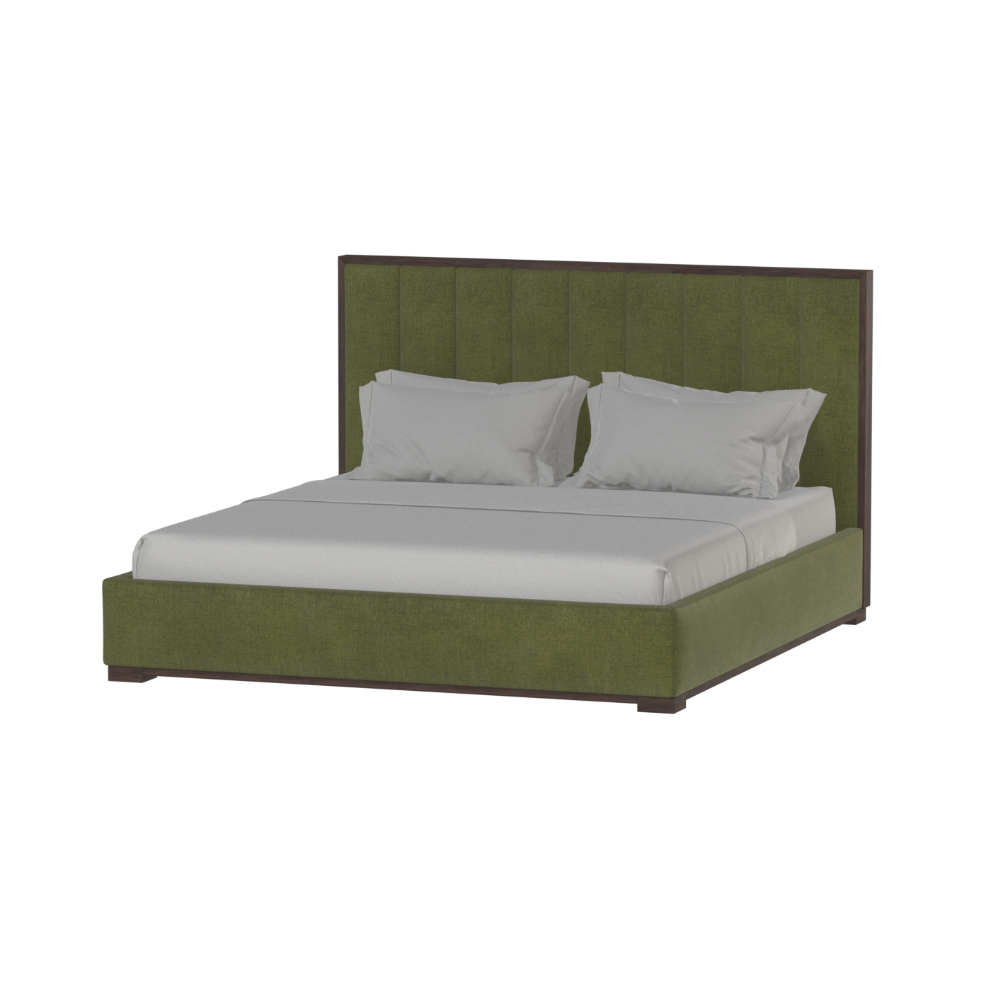 Ava Bed with Framed Vertical Headboard Panels