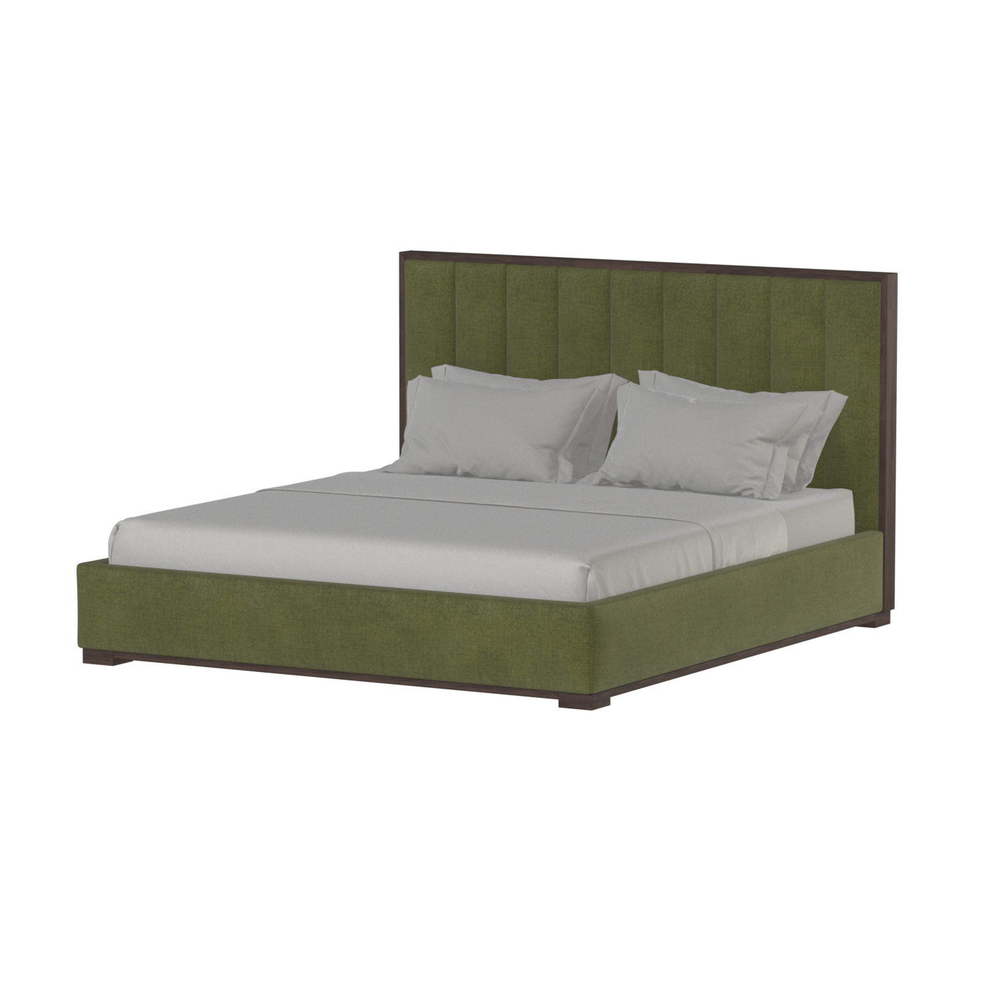 Ava Bed with Framed Vertical Headboard Panels