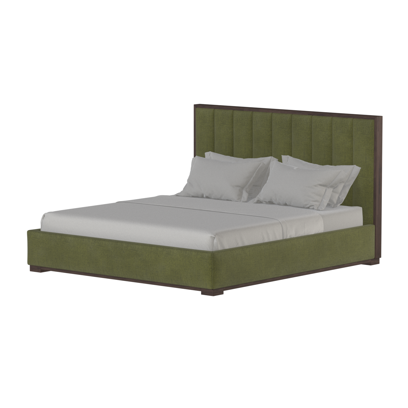 Ava Bed with Framed Vertical Headboard Panels