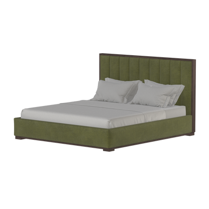 Ava Bed with Framed Vertical Headboard Panels