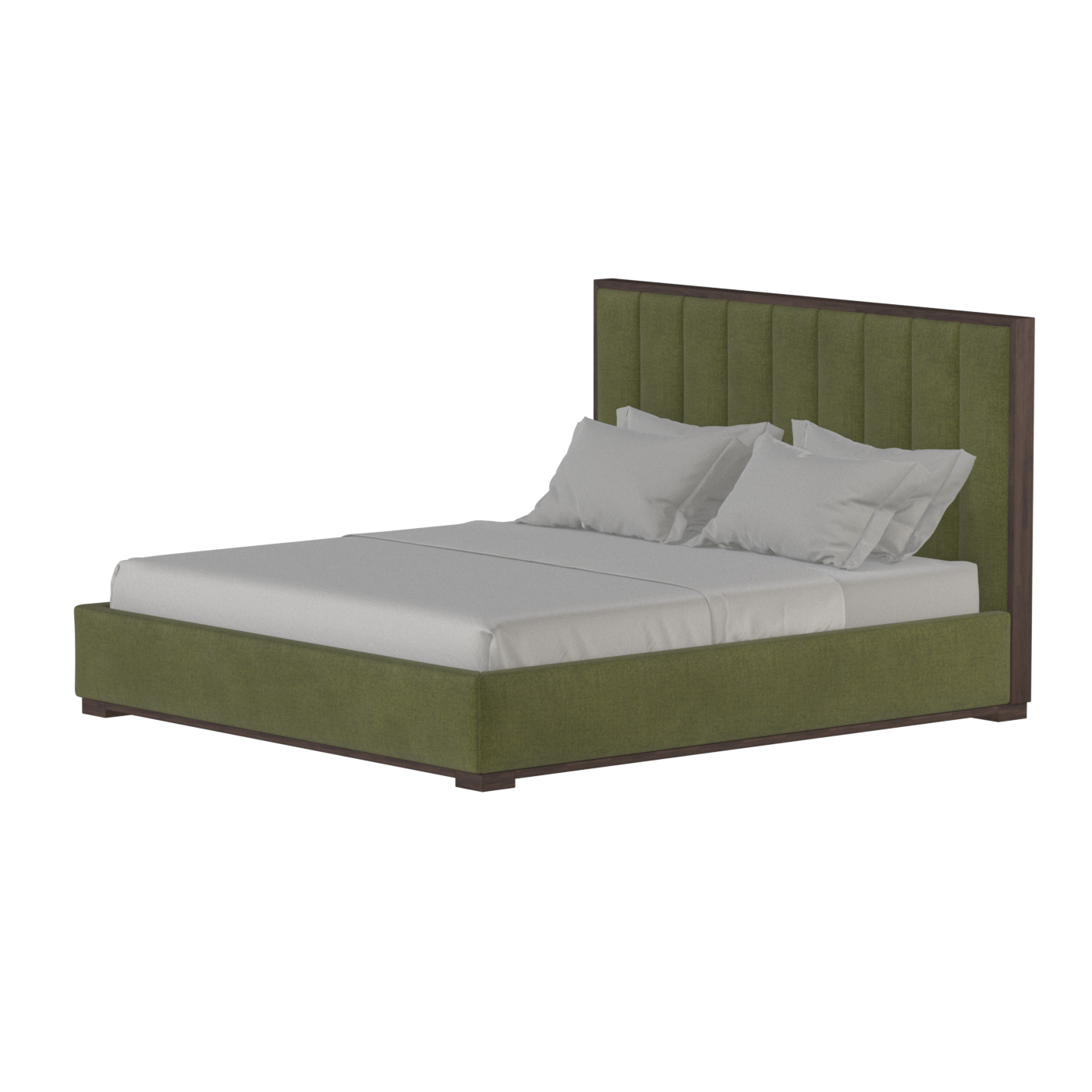 Ava Bed with Framed Vertical Headboard Panels