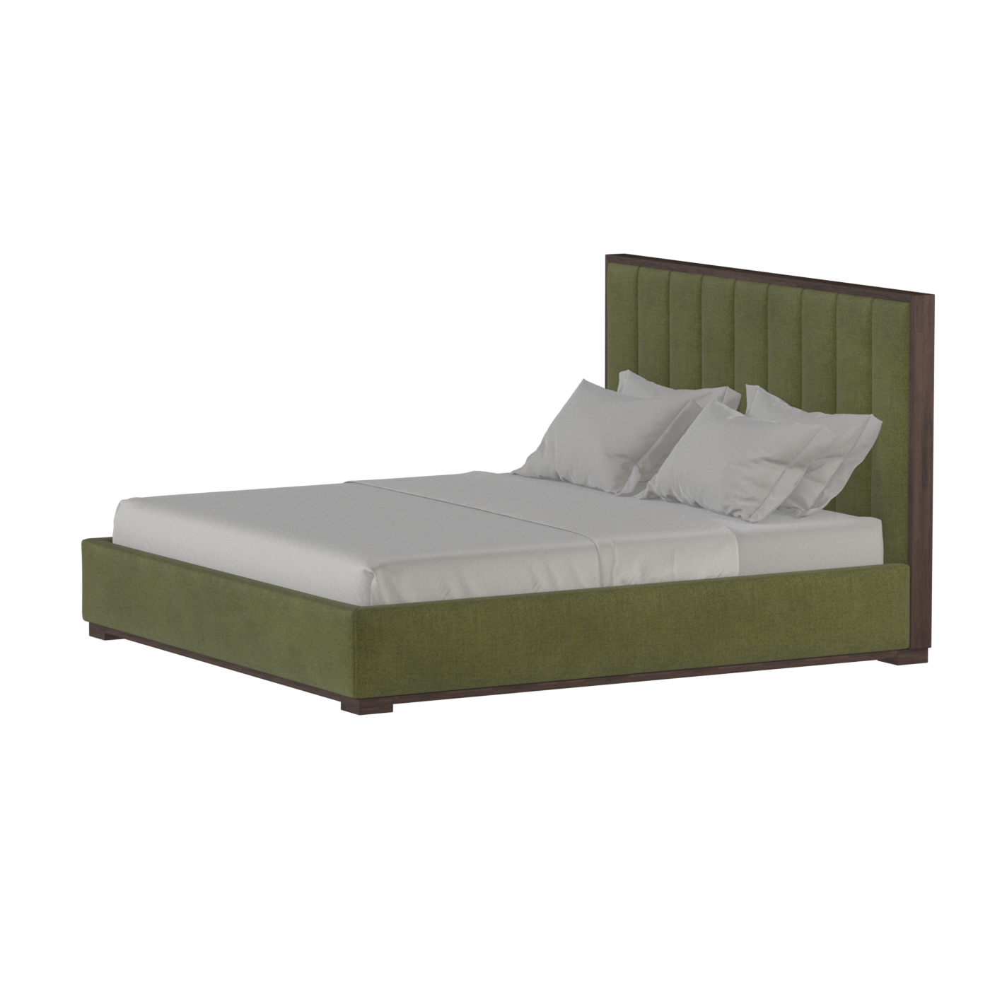 Ava Bed with Framed Vertical Headboard Panels