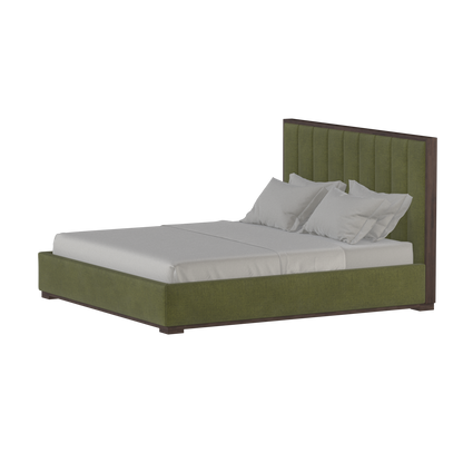 Ava Bed with Framed Vertical Headboard Panels
