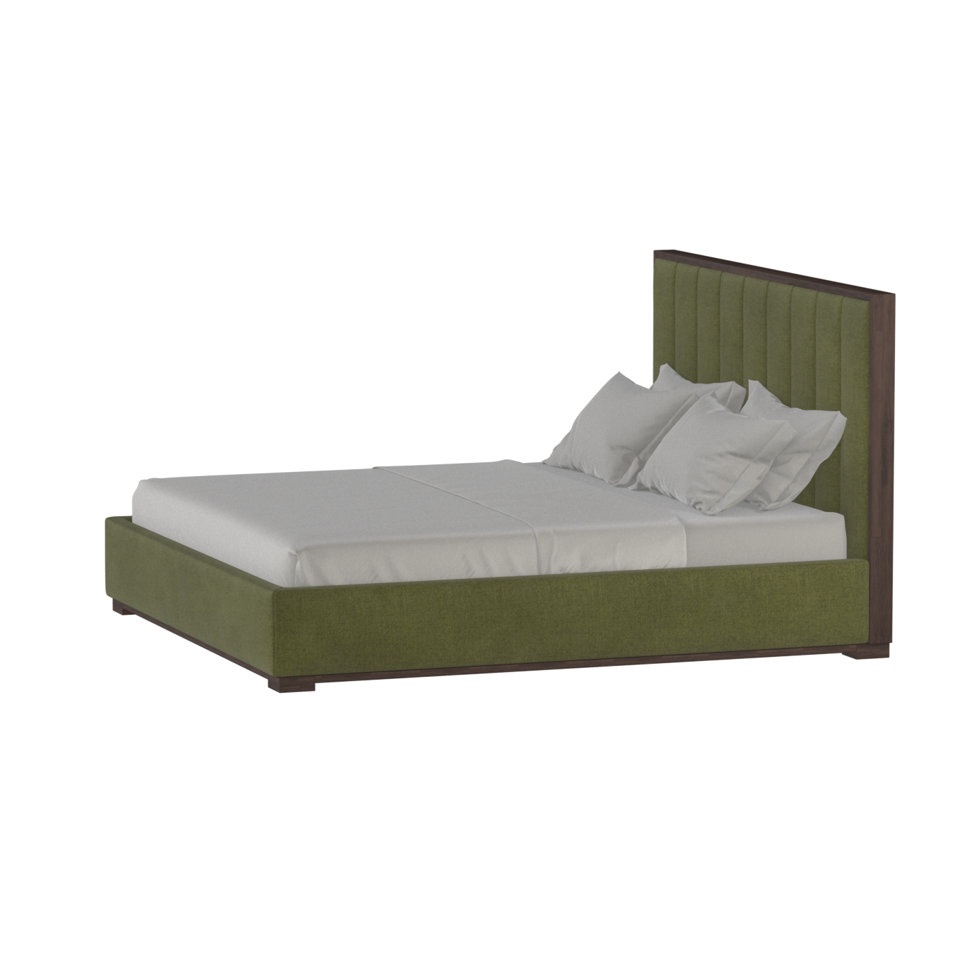 Ava Bed with Framed Vertical Headboard Panels