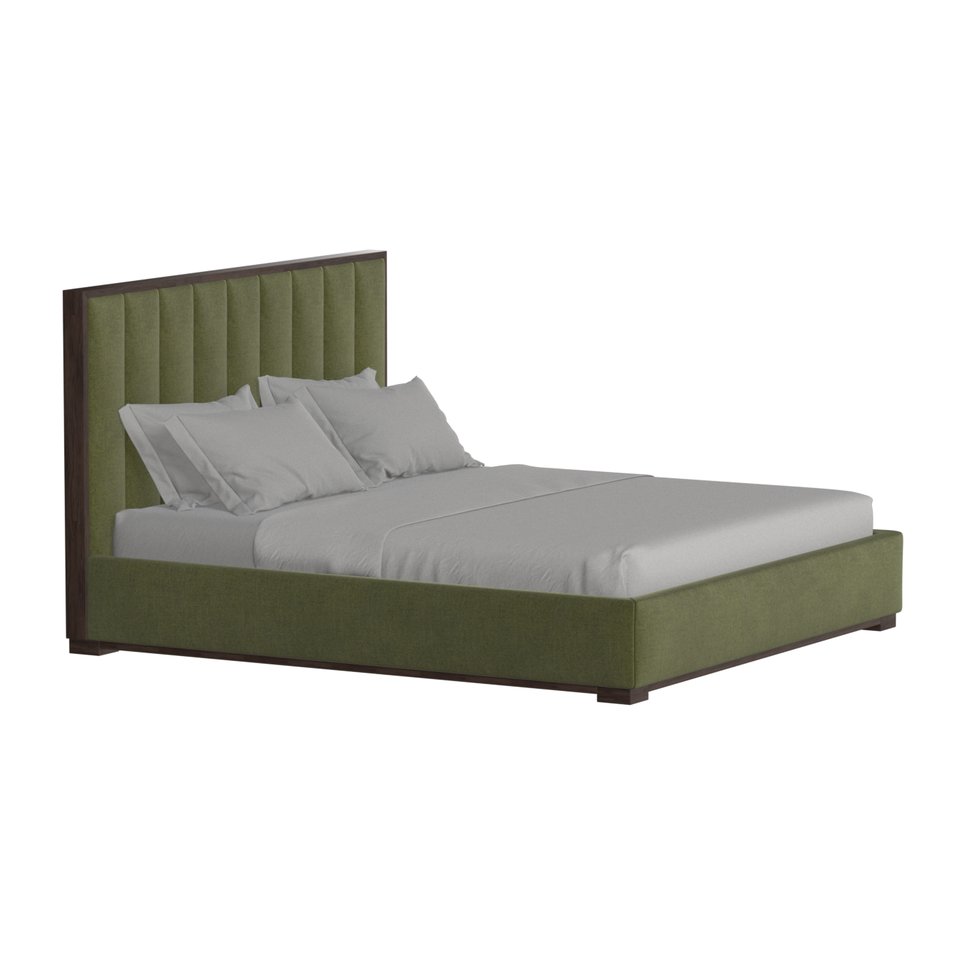 Ava Bed with Framed Vertical Headboard Panels