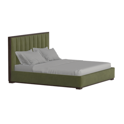 Ava Bed with Framed Vertical Headboard Panels