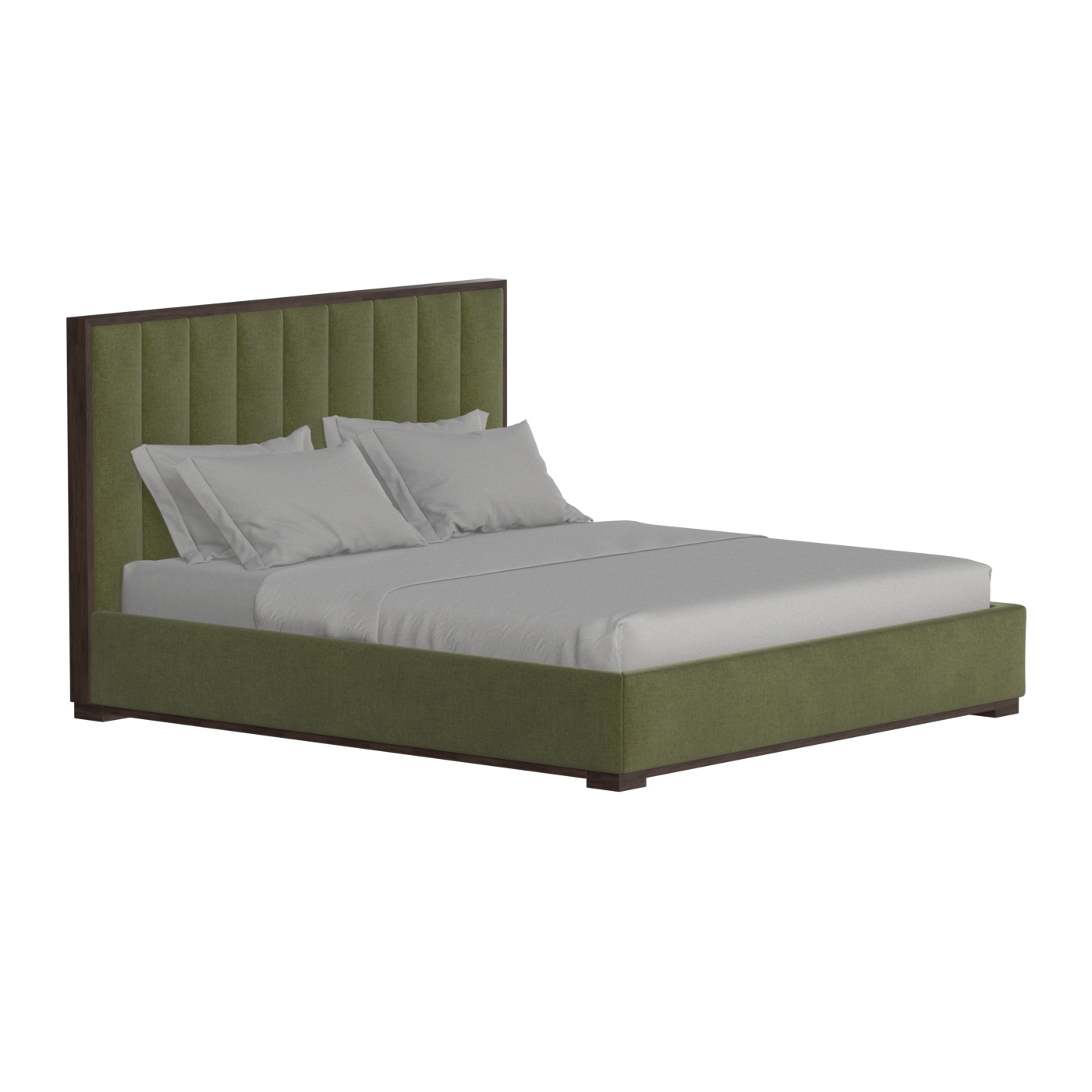 Ava Bed with Framed Vertical Headboard Panels
