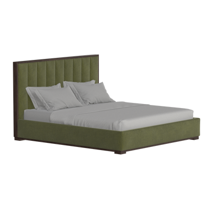 Ava Bed with Framed Vertical Headboard Panels