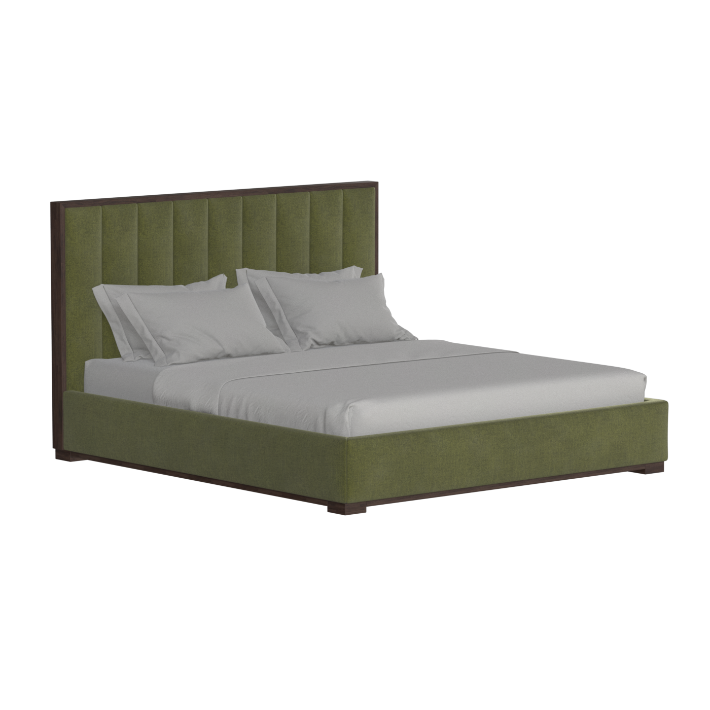 Ava Bed with Framed Vertical Headboard Panels