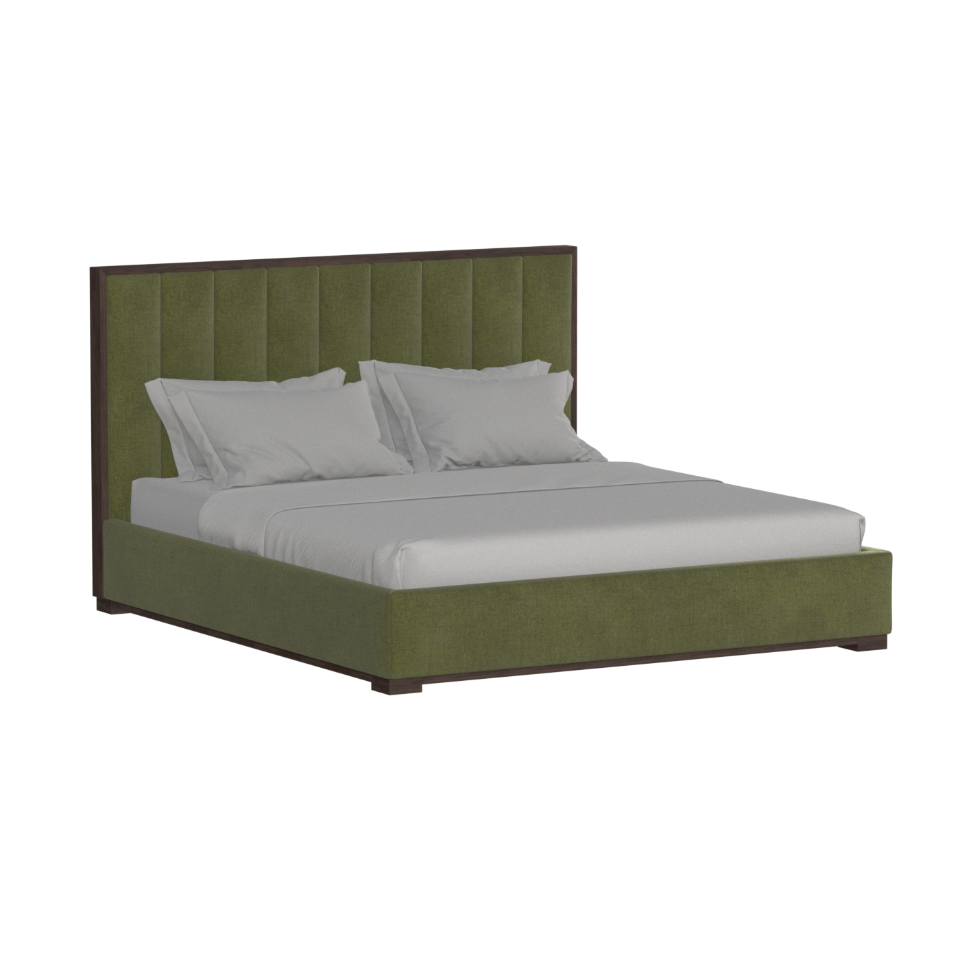 Ava Bed with Framed Vertical Headboard Panels