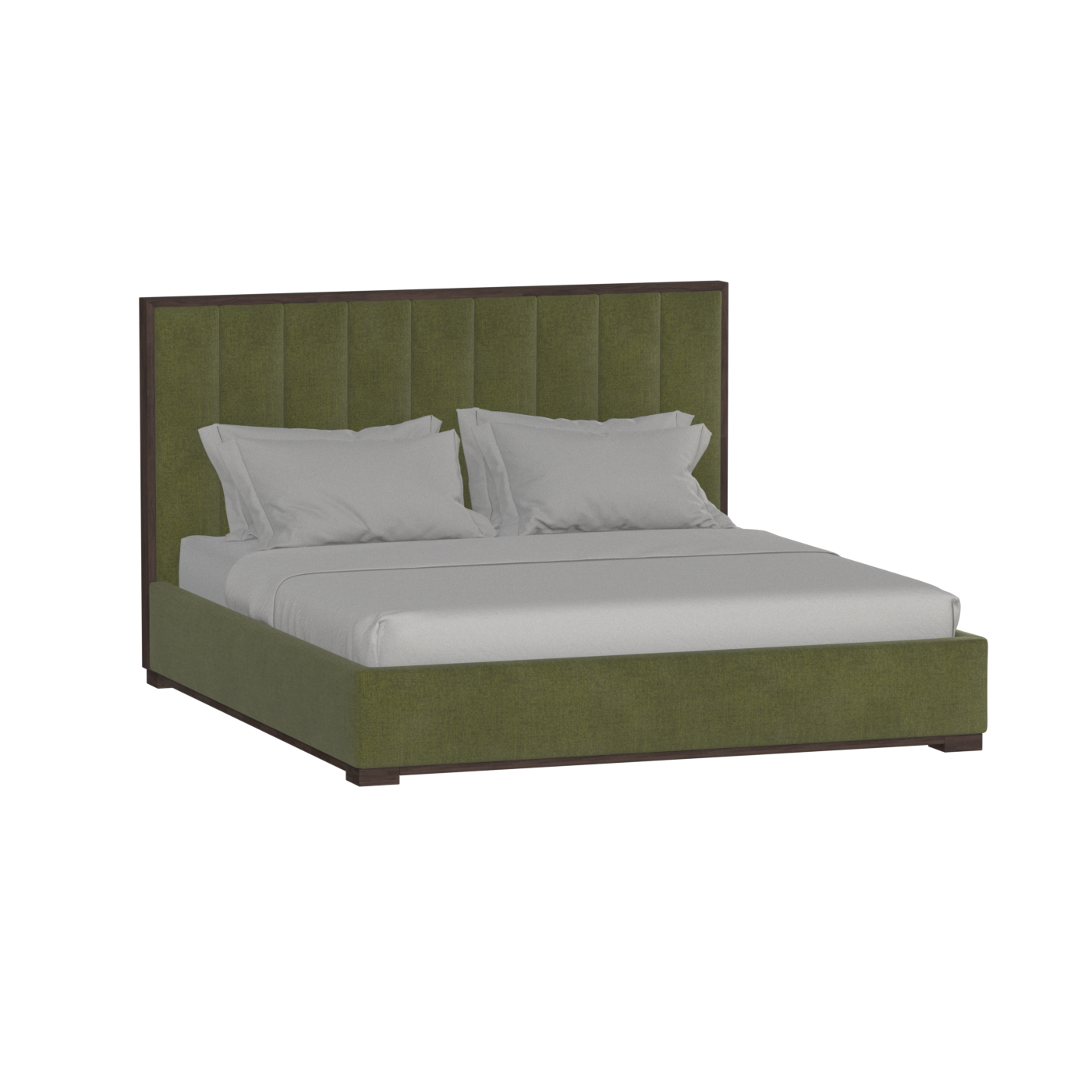 Ava Bed with Framed Vertical Headboard Panels