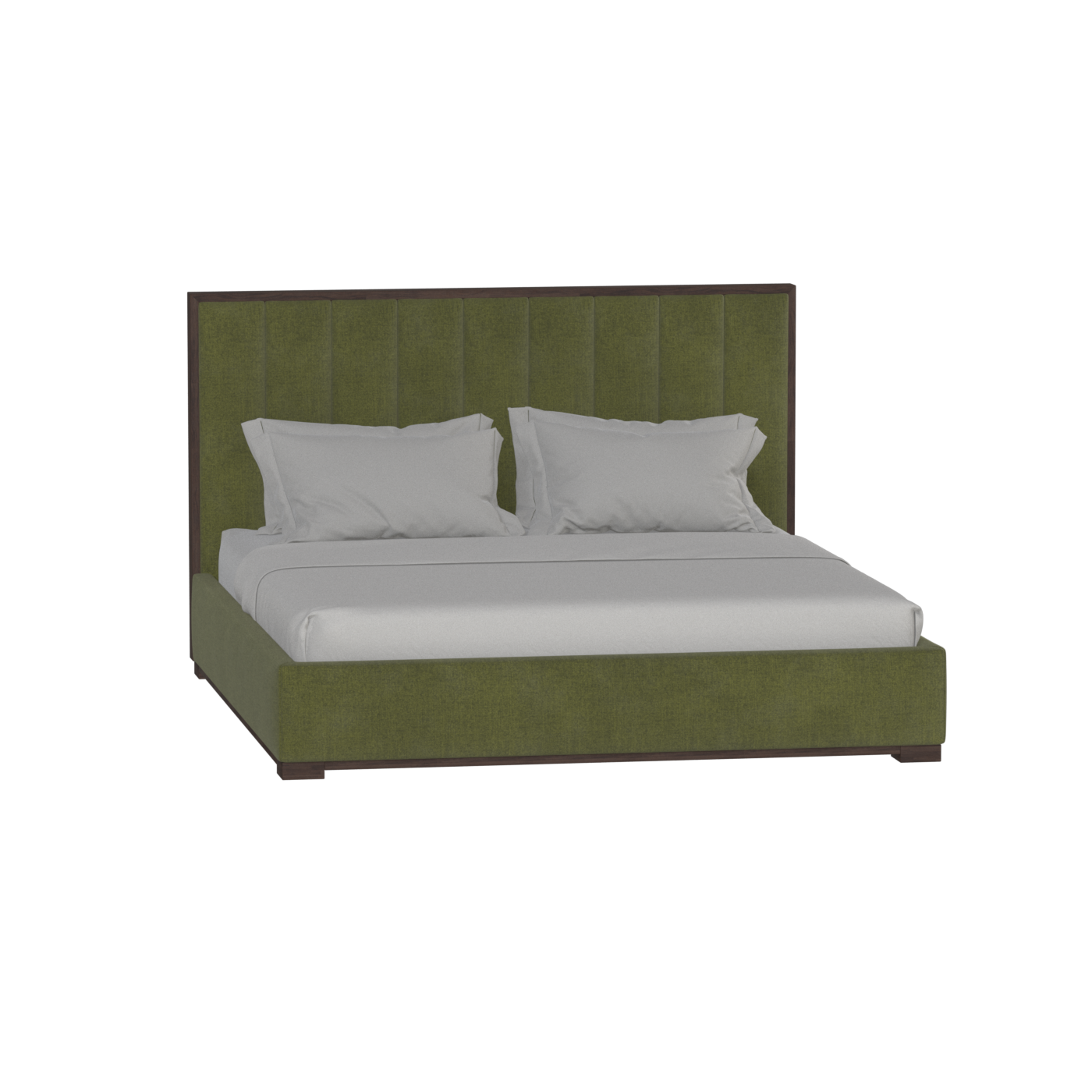 Ava Bed with Framed Vertical Headboard Panels