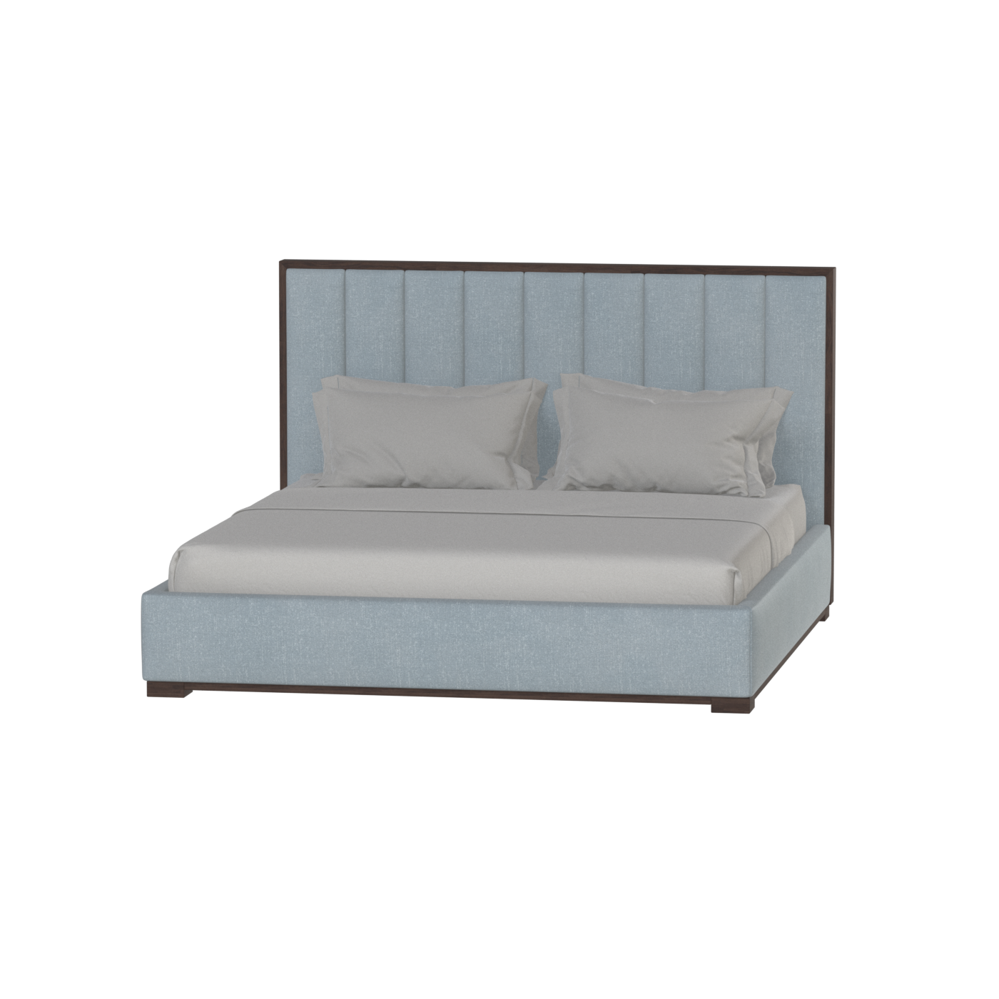 Ava Bed with Framed Vertical Headboard Panels