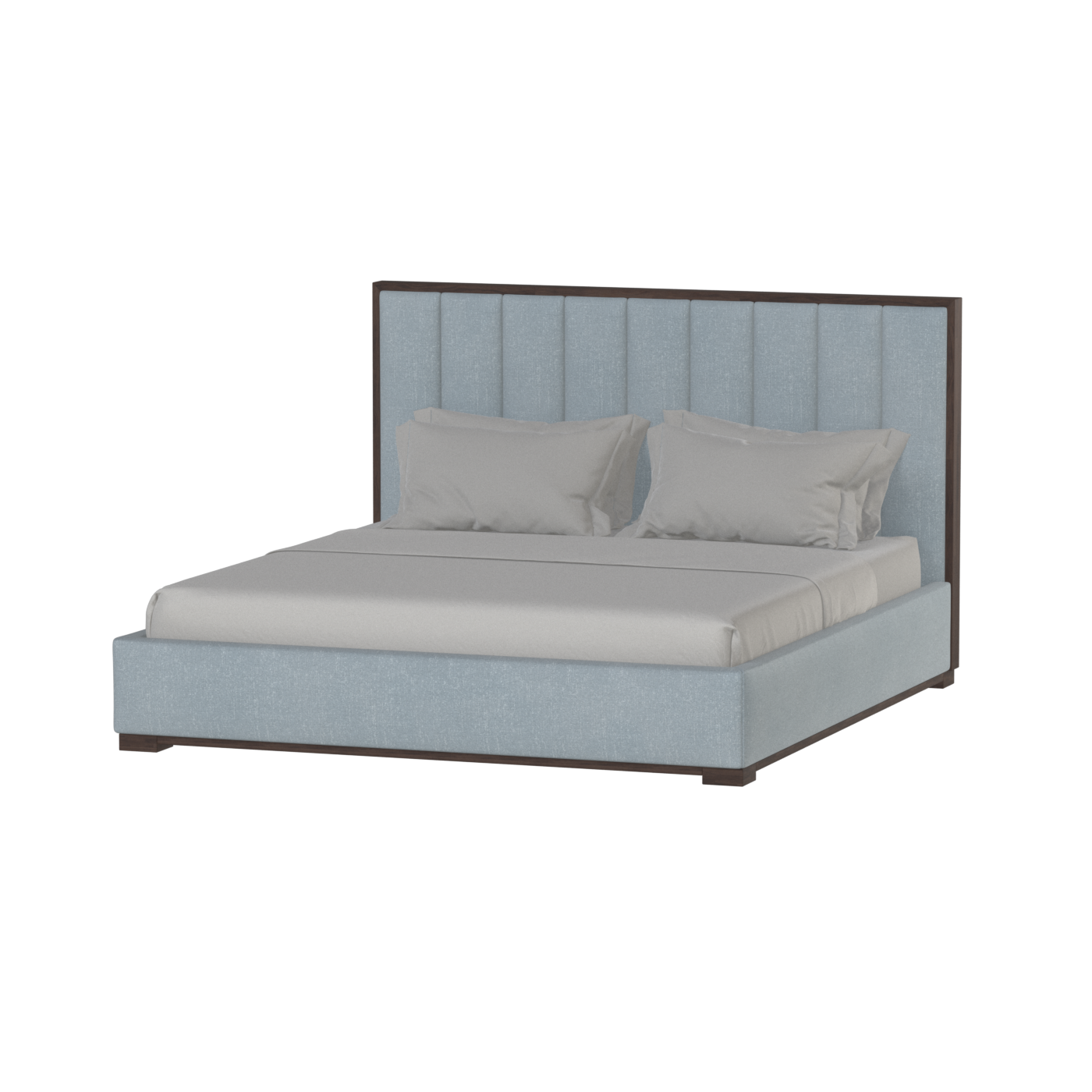 Ava Bed with Framed Vertical Headboard Panels
