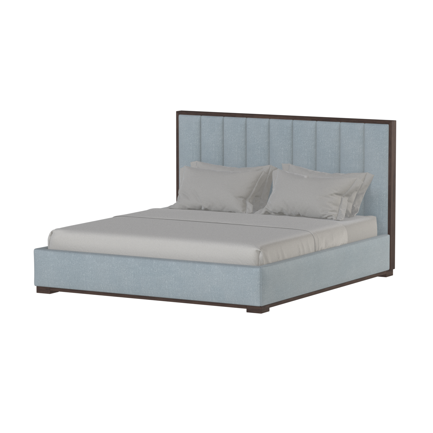 Ava Bed with Framed Vertical Headboard Panels