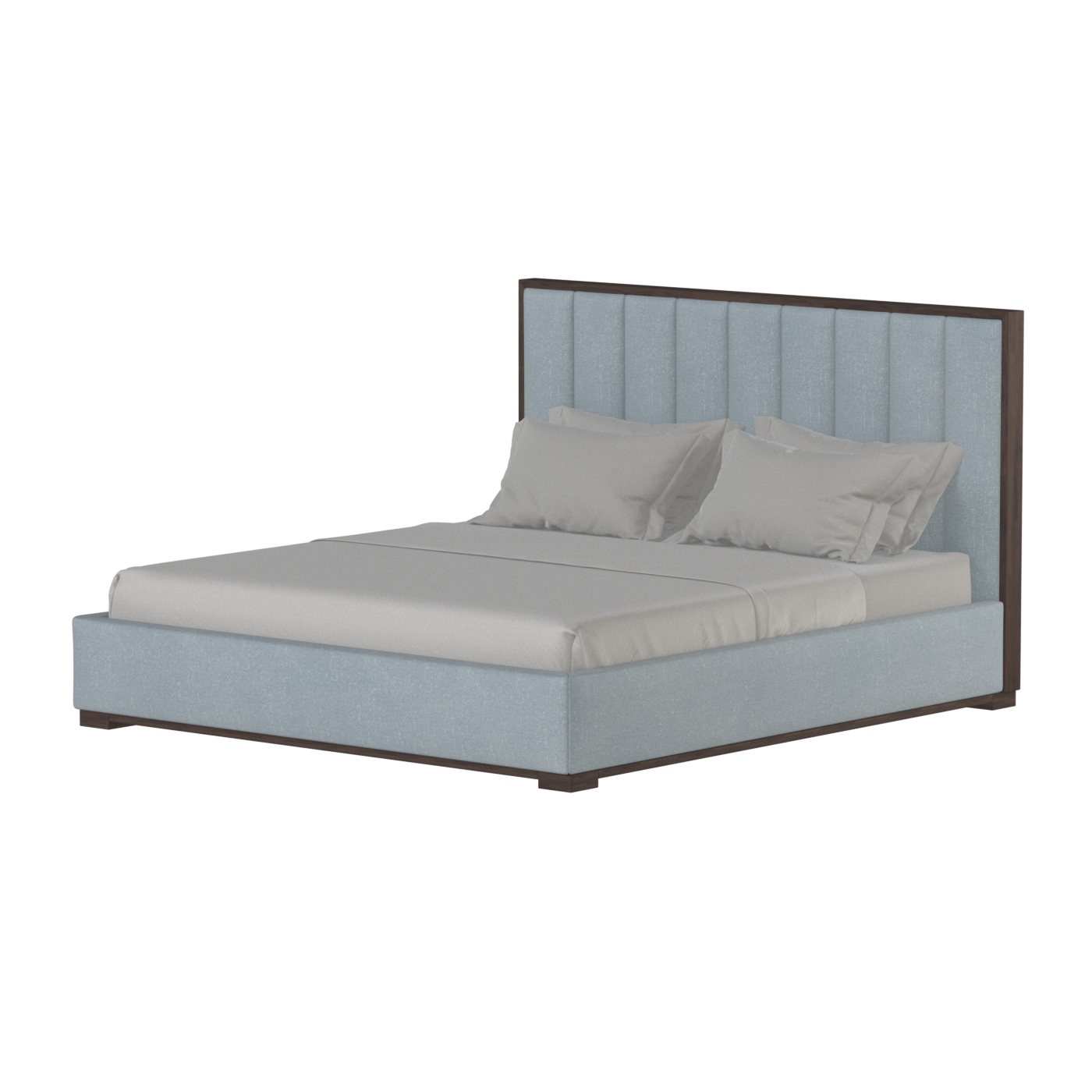 Ava Bed with Framed Vertical Headboard Panels