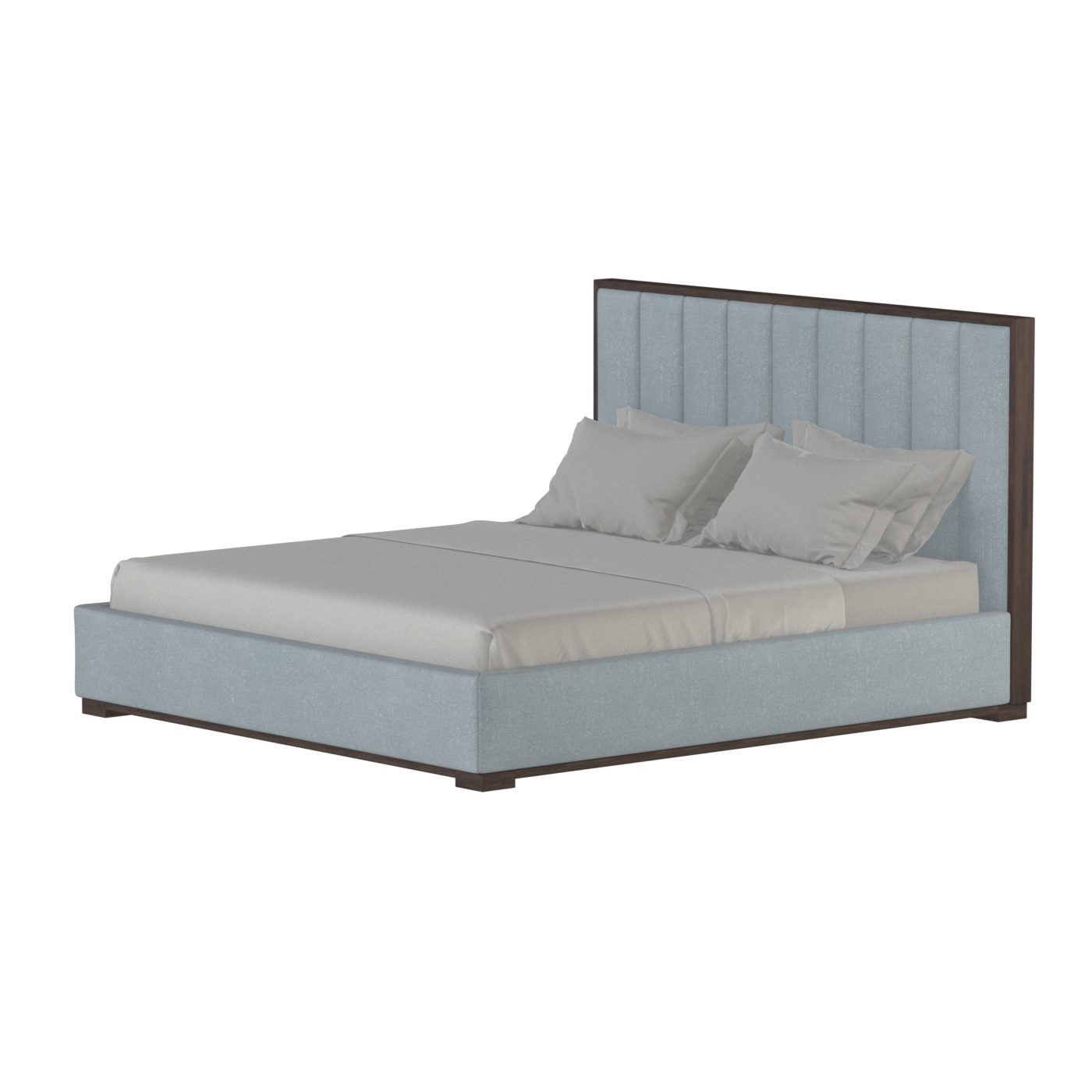 Ava Bed with Framed Vertical Headboard Panels