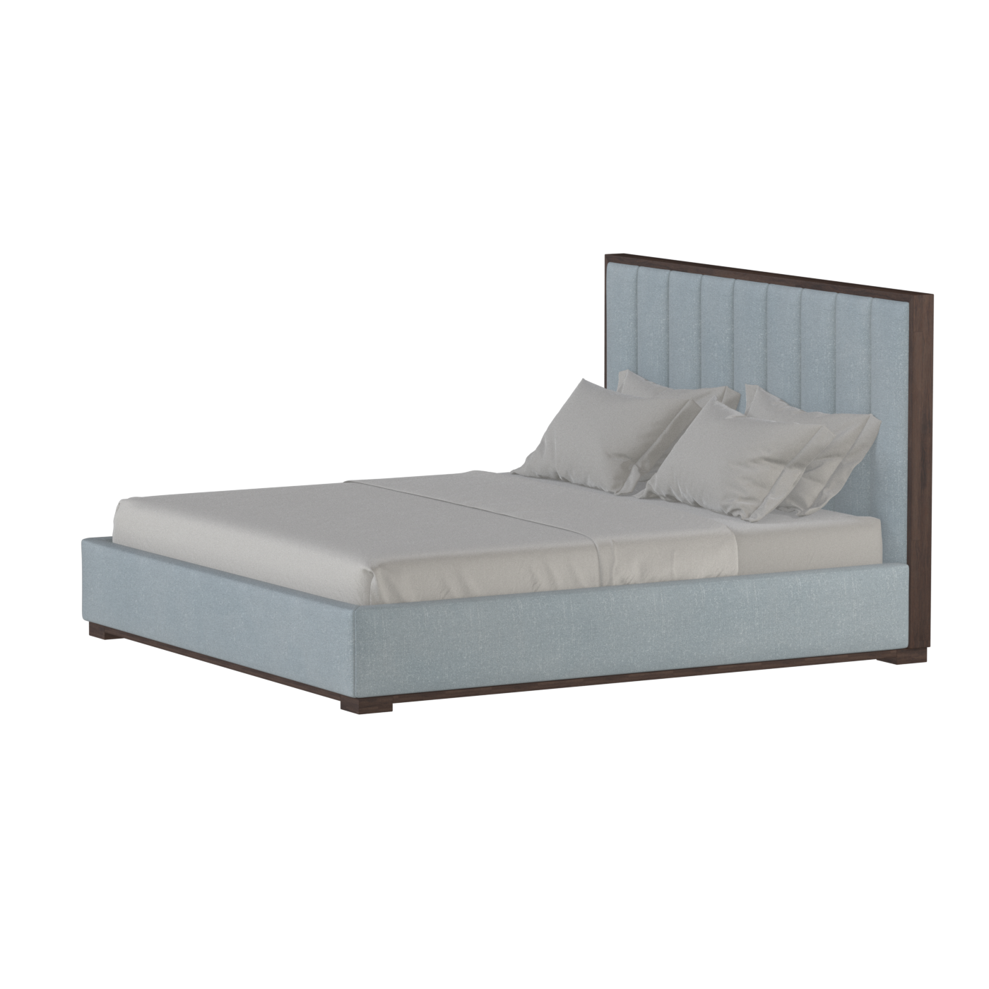 Ava Bed with Framed Vertical Headboard Panels