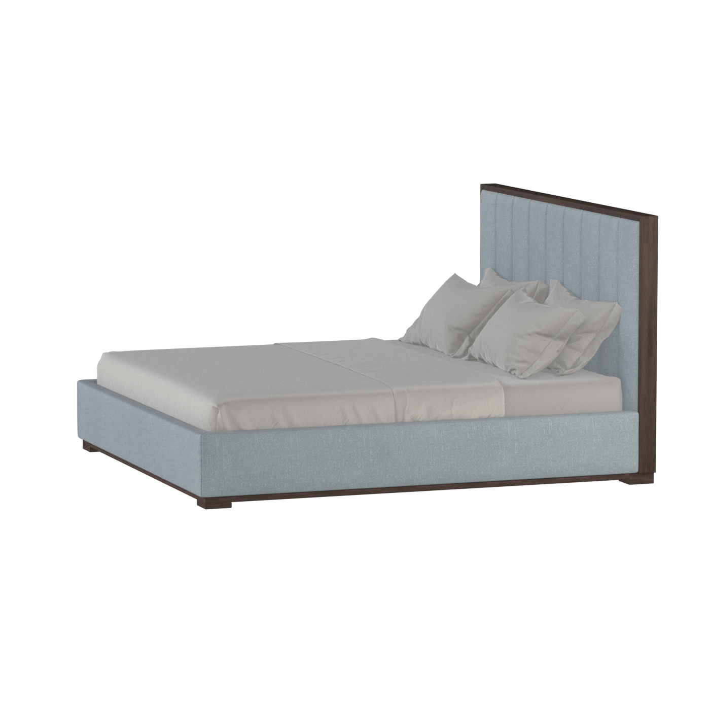 Ava Bed with Framed Vertical Headboard Panels