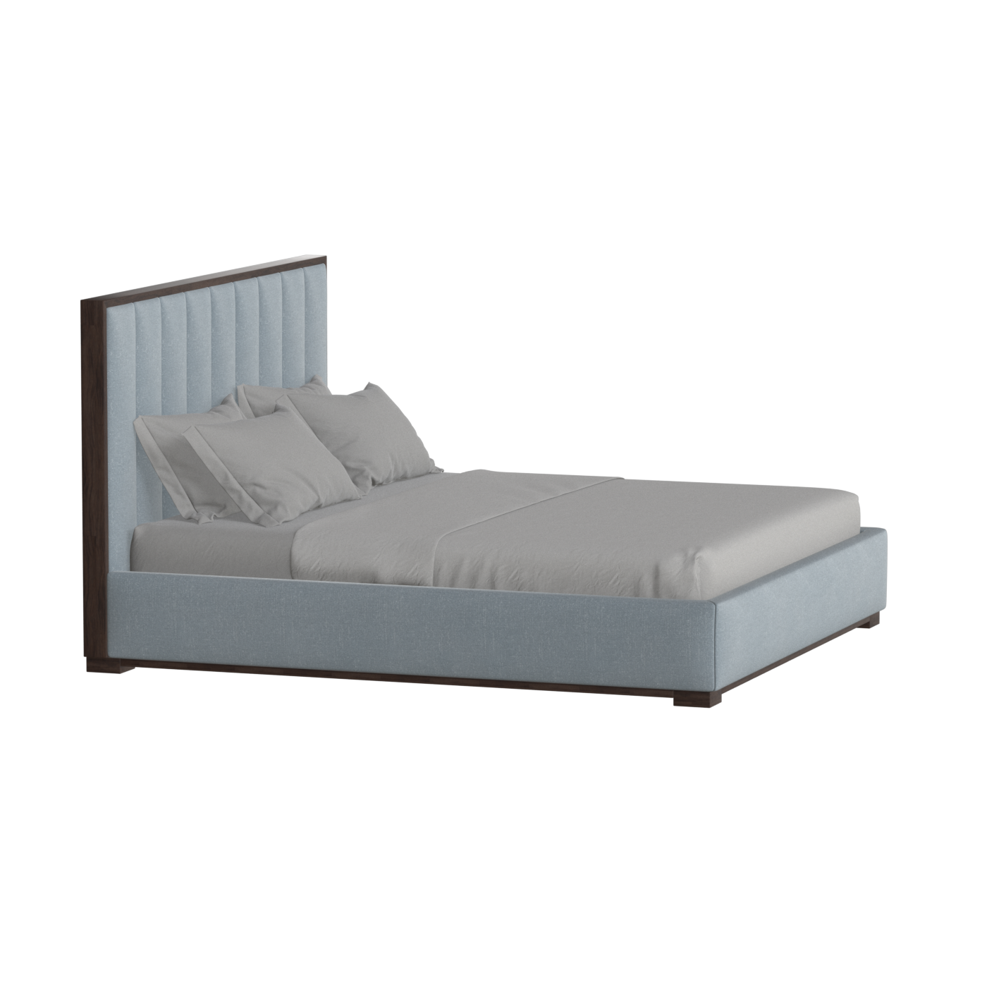 Ava Bed with Framed Vertical Headboard Panels