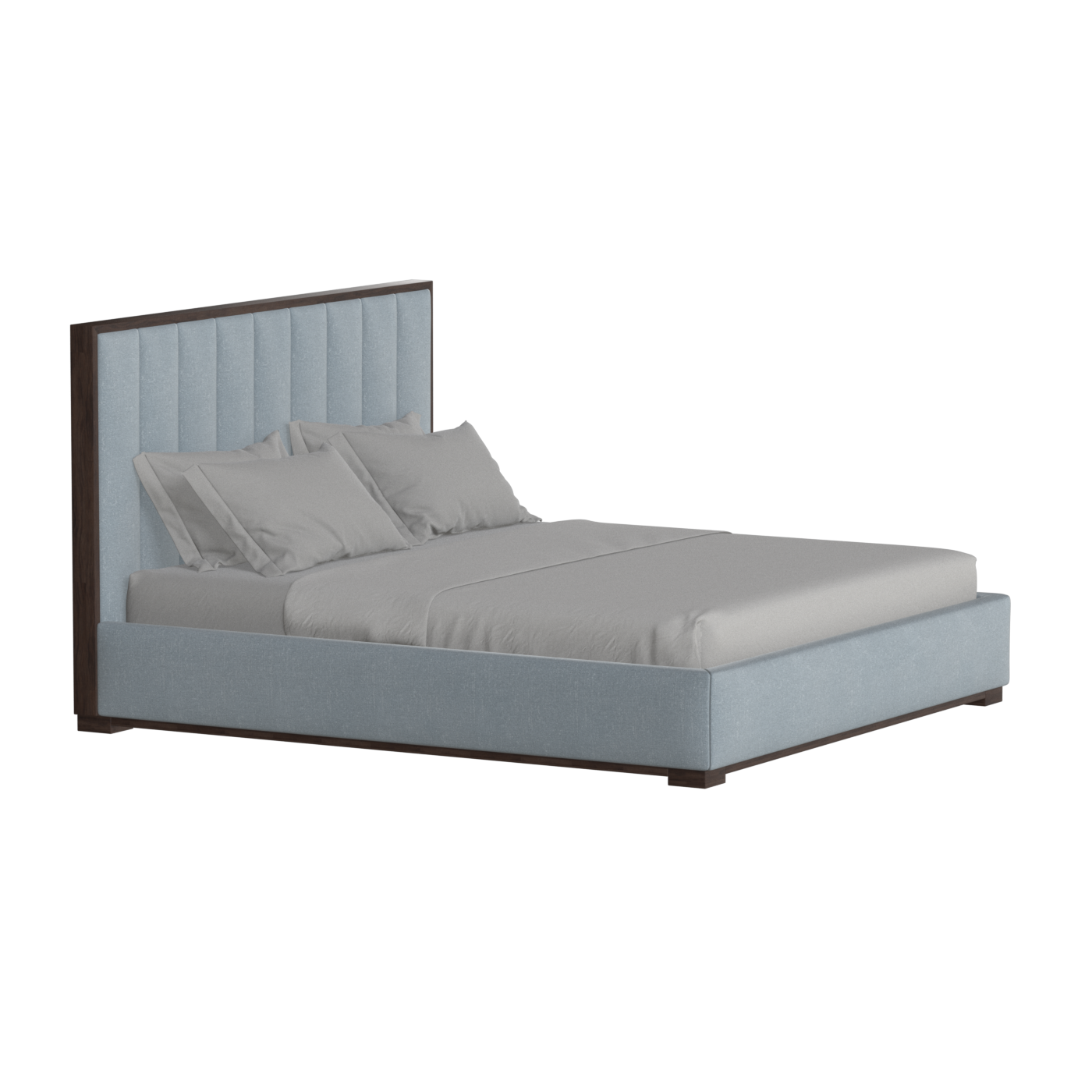 Ava Bed with Framed Vertical Headboard Panels