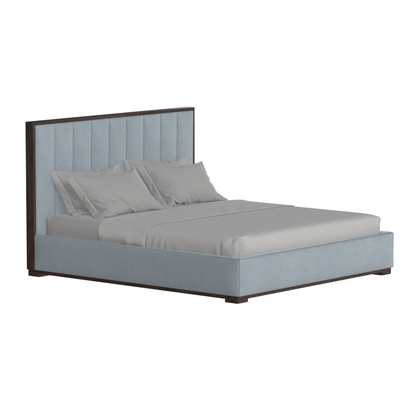 Ava Bed with Framed Vertical Headboard Panels