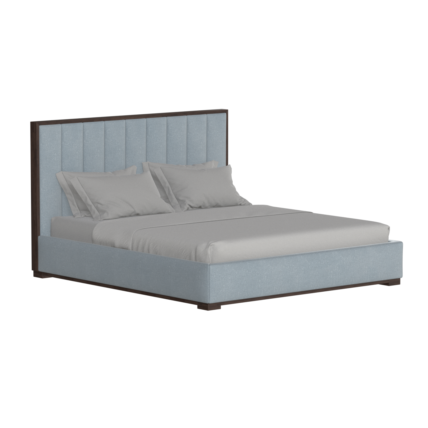 Ava Bed with Framed Vertical Headboard Panels