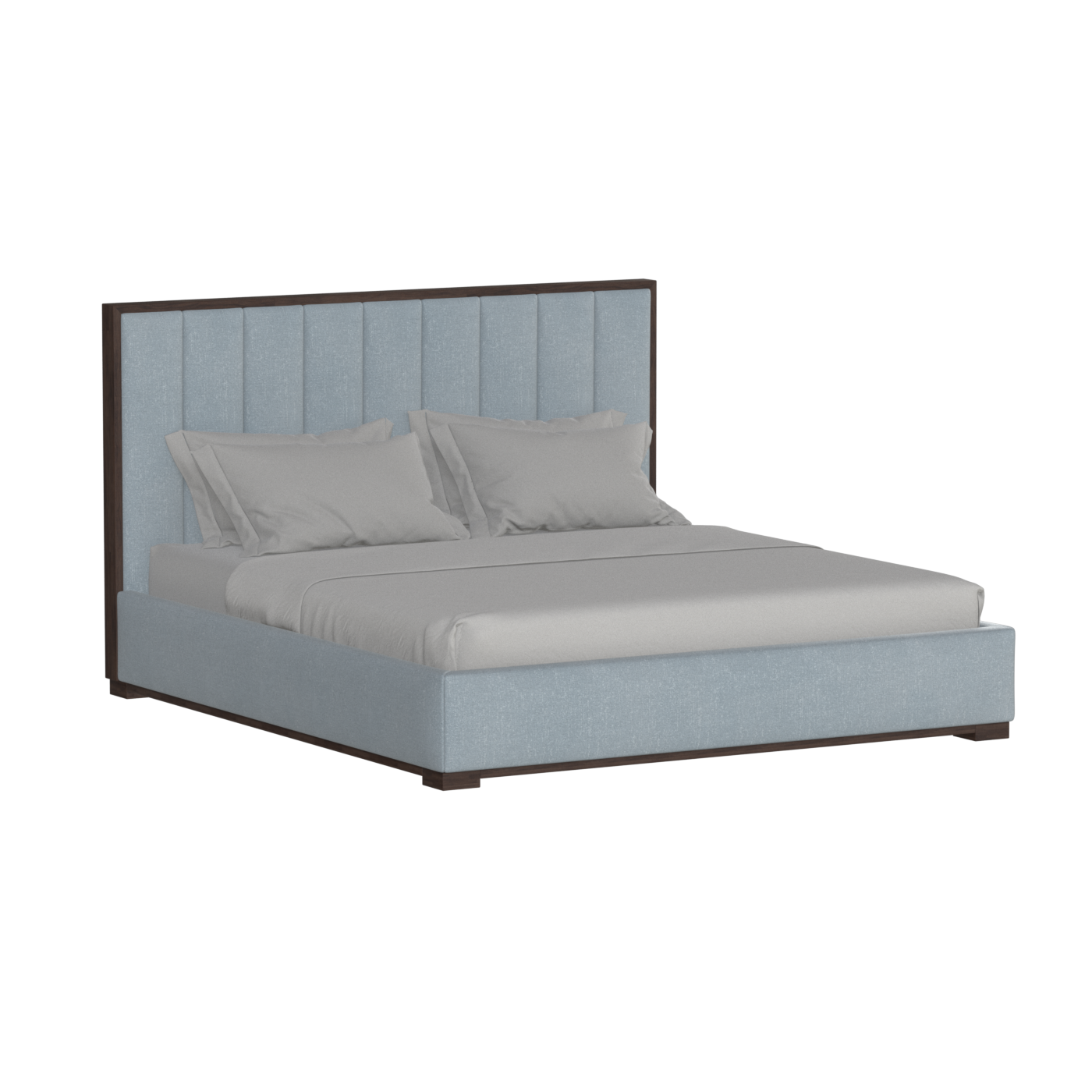 Ava Bed with Framed Vertical Headboard Panels